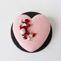 Cake: LYCHEE RASPBERRY MOUSSE CAKE - 7 INCH