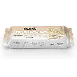 Health food: White Chocolate Protein Fudge Bar - by Snackn