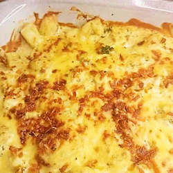 Health food: ~ Cheesy Vegetable Bake Recipe (using Soup & Spinach Powder)
