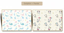 Internet only: Foldable Baby Play Mat - Dolphins and Panda