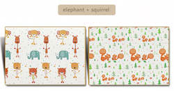Internet only: Foldable Baby Play Mat - Elephant and Forest quirrel