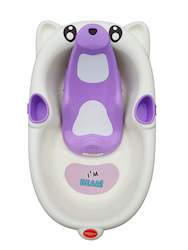 Internet only: LOVE BEAR newborn baby bath tub with support - Lilac purple