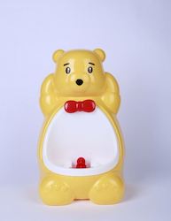 Internet only: Perfect Love Bear Cute Training Urinal for boys with Whirling Target - yellow