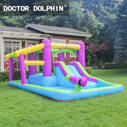 Internet only: Doctor Dolphin Inflatable Castle - purple lover