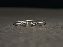925 Sterling Silver Double Love Knot Ring