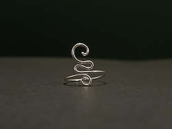 Clothing: 925 Sterling Silver Spiral Toe Ring