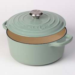 Cookware: KitCo Cast Iron Standard Casserole 4L - Pistachio