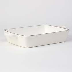 KitCo Cast Iron Roasting Dish 3.5L - Matte White