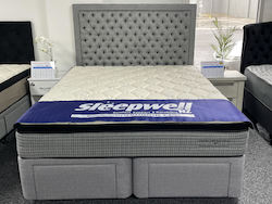 Bed: Sleepwell Luxury Extra Firm Mattress with Two Deep Drawer Base