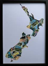 Creative art: Aotearoa (NZ Map)