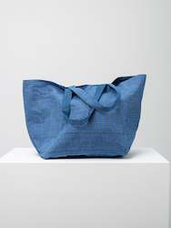 Clothing wholesaling: Reversible Cotton Tote Bag (assorted blue checks), by MiiThaaii