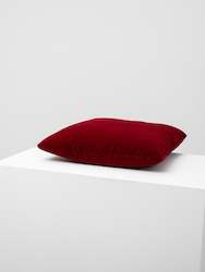 SALE Square Cushion, Ruby Red Velvet