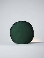 SALE Disc Squab Cushion, Dark Bottle Green