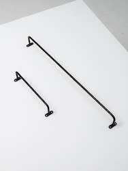 Clothing wholesaling: Iron Rail for hooks or towels, (two size options)