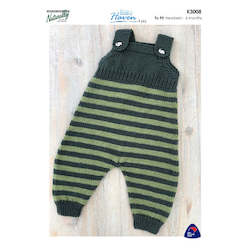 K3008 Striped Overalls and Beanie