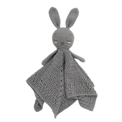 Parker Rabbit Crochet Lovie Grey