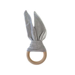 Gift: Alfie Bunny Ear Teether Soft Grey