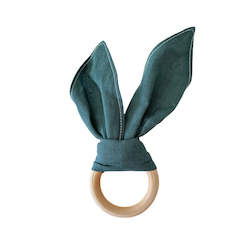 Gift: Alfie Bunny Ear Teether Forest Green