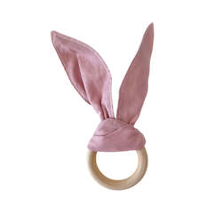 Alfie Bunny Ear Teether Pretty In Pink