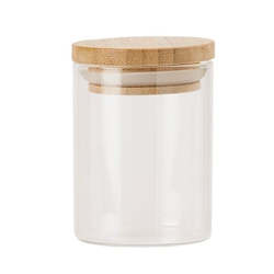 Glass Spice Jar With Wooden Lid