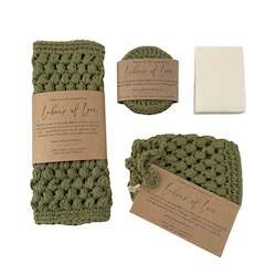 Bath Gift Set Olive With Free Soap