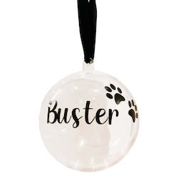 Personalised Fillable Pet Christmas Bauble