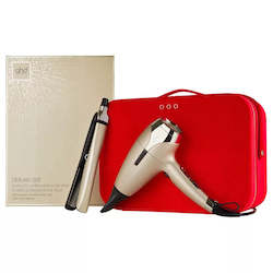ghd platinum+ and helios deluxe gift set in champagne gold + FREE GIFT