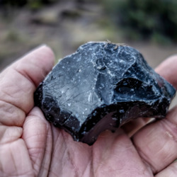 Black Obsidian Rough Piece : Small