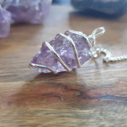 Amethyst Wire Wrapped Pendulum