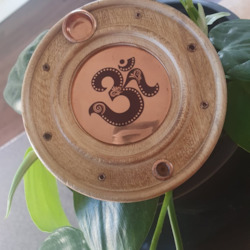 Allied health: Incense Holder  - Om Copper Inlay