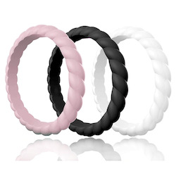 Twisted Stackable Silicone Ring
