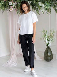Marta Linen Trousers Black