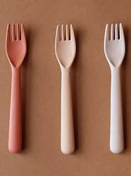 Kids: Cink Kids Forks - Set of 3 Fog/Rye/Brick