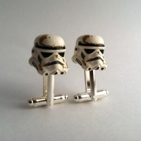 Internet only: Battle stormtrooper cufflinks