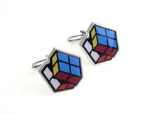 Internet only: Rubiks cube cufflinks