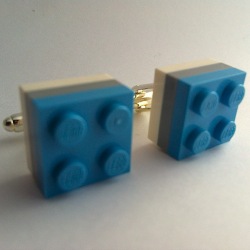Blue sky lego cufflinks