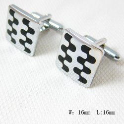 Internet only: Squiggle top cufflinks