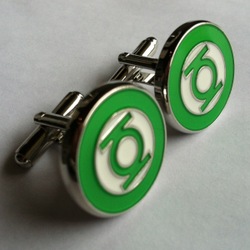 Internet only: Green lantern cufflinks