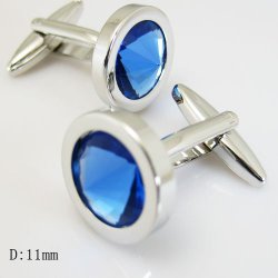 Blue steel cufflinks