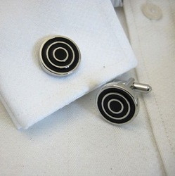 Internet only: Spin the black circle cufflinks