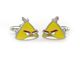 Yellow angry birds cufflinks