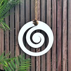 New: Koru LARGE white with natural rope
