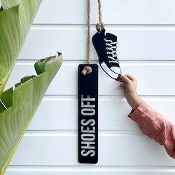 Shoes off sneaker wall hanging BLACK