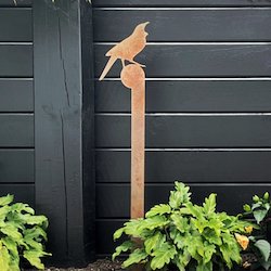 Corten Steel Art: Corten tui garden stake LARGE