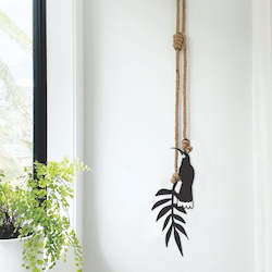 New: Huia & fern, black with natural rope