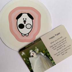 Mental Health Well Being Stickers: Sticker - Happy Puppy