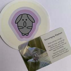 Mental Health Well Being Stickers: Sticker - Encouraging Elephant