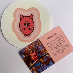 Mental Health Well Being Stickers: Sticker - Calming Kitty