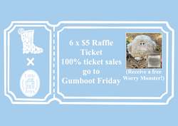6 Raffle Tickets with Free Worry Monster