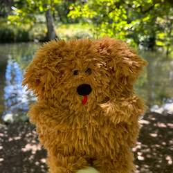 Little Joys By Amelie Stuffed Animals: WEIGHTED Happy Puppy Stuffed Animal